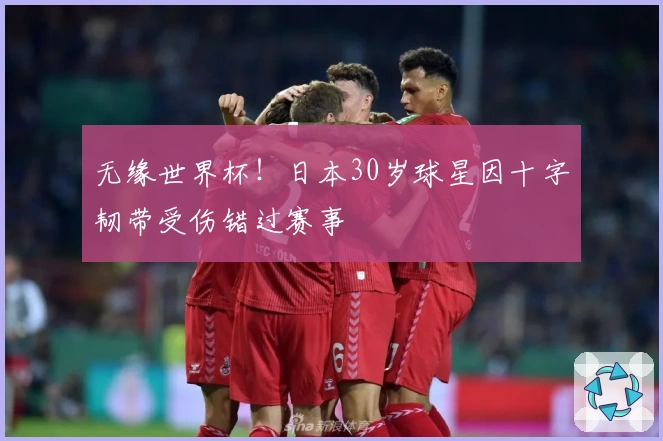 无缘世界杯！日本30岁球星因十字韧带受伤错过赛事